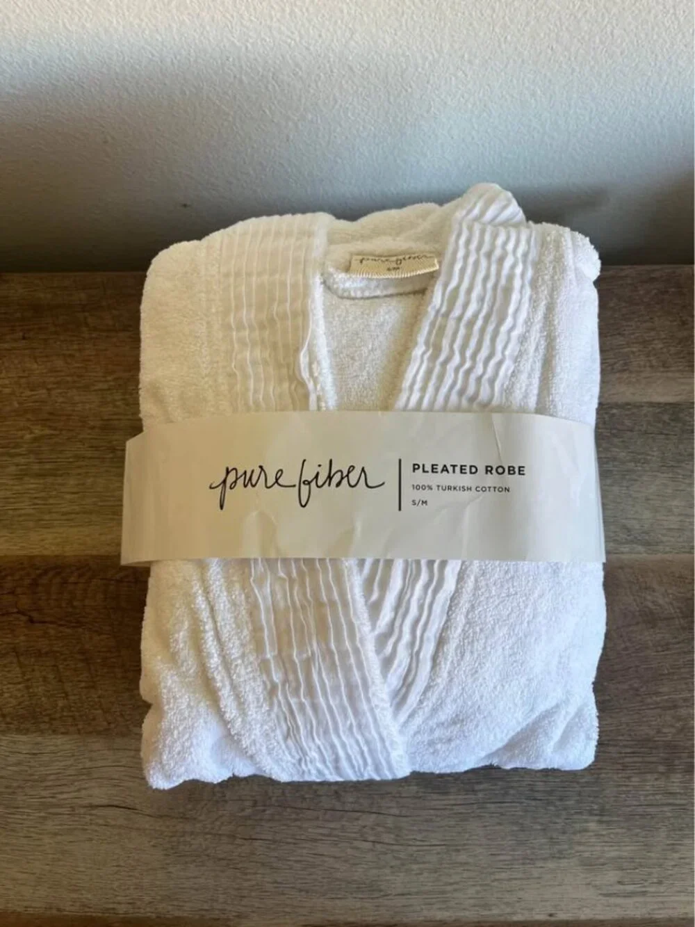 Turkish Cotton Pleated Bathrobe S/M